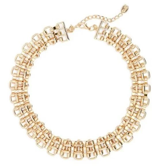 Stella & Ruby Gold Tone Chain Bib Necklace - Picture 1 of 7